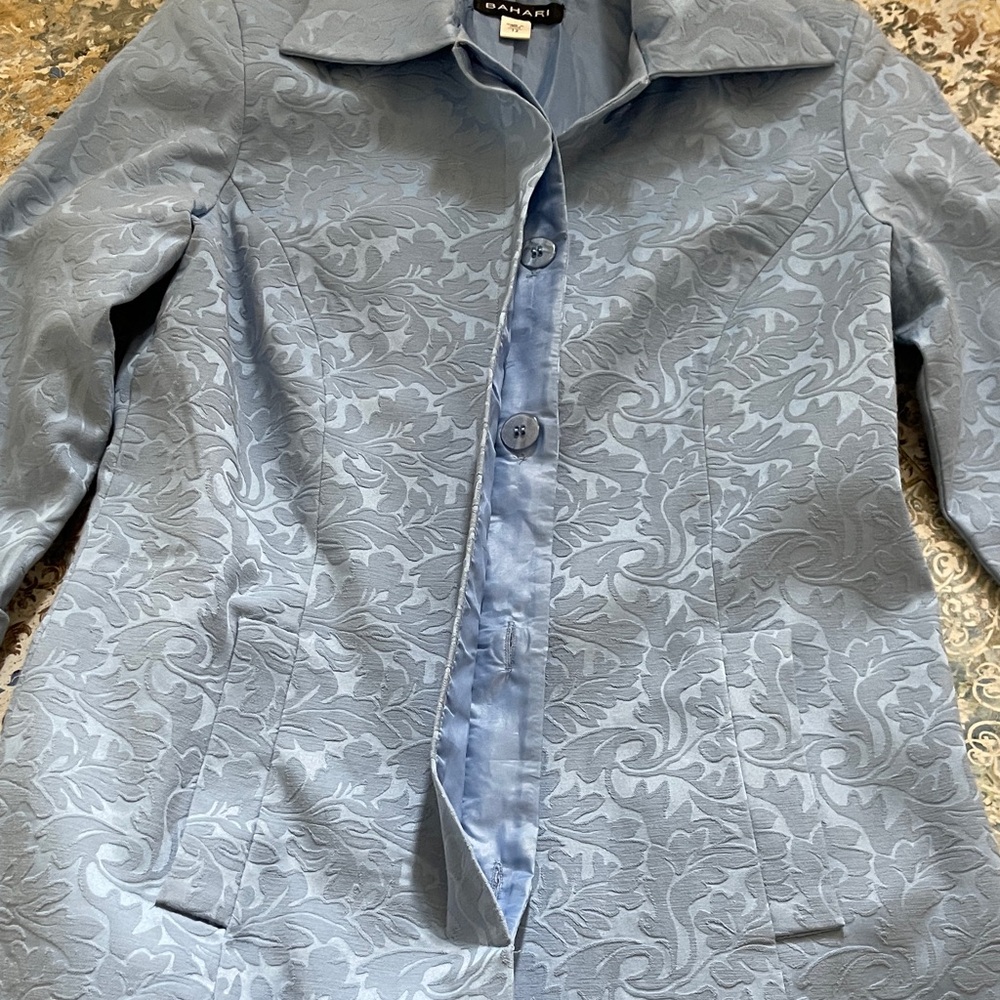 Bahari Light Blue Textured Shirt